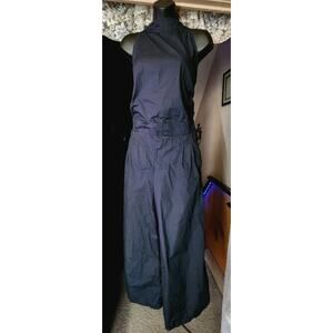 Faithful the Brand Jumpsuit Size Med 30" Dark Blue Sleeveless Wide Leg Tie Back